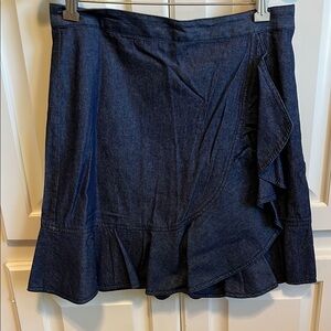 Draper James Denim Ruffle Skirt